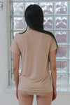 BASERANGE Classic Bamboo Fiber and Cotton Slim Fit T-shirt Series Collection Round Neck Bottoming Shirt France BAS-TOCT-BL-000-HAPTIC